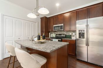 Granite countertops with under-mount sinks